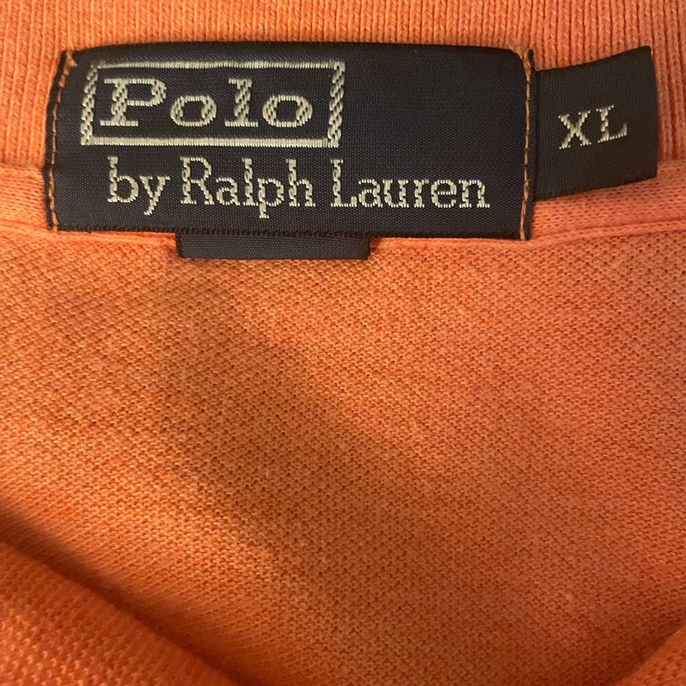 Mens Ralph Lauren Polo Shirt XL - Orange and in Excellent Condition - Picture 4 of 7